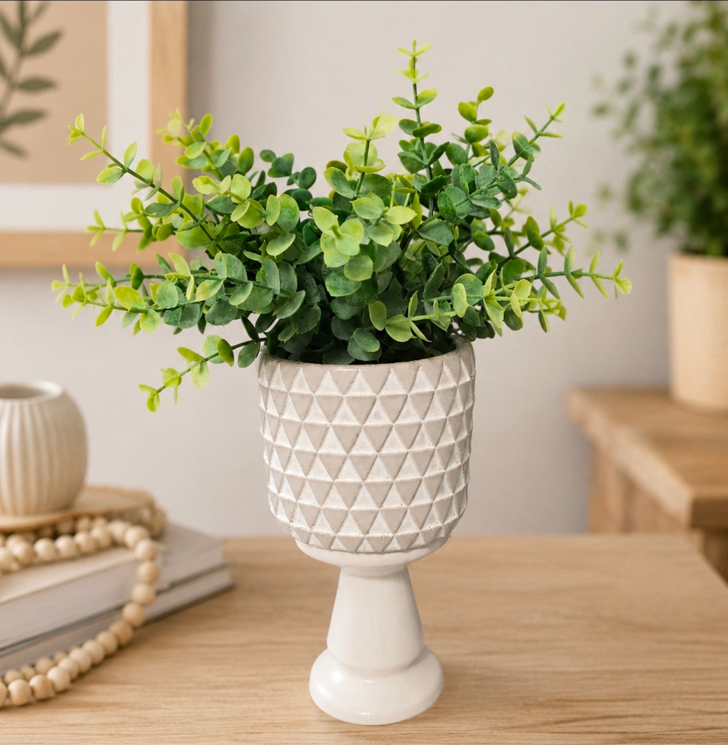 Modern Greenery Pedestal Pot Arrangement