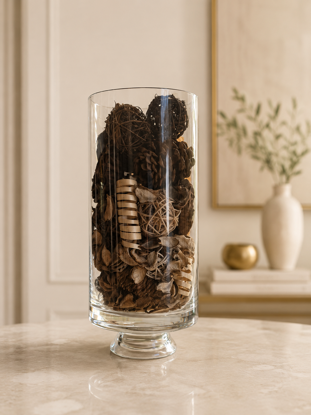 Natural Rustic Decorative Filler Vase with fillers